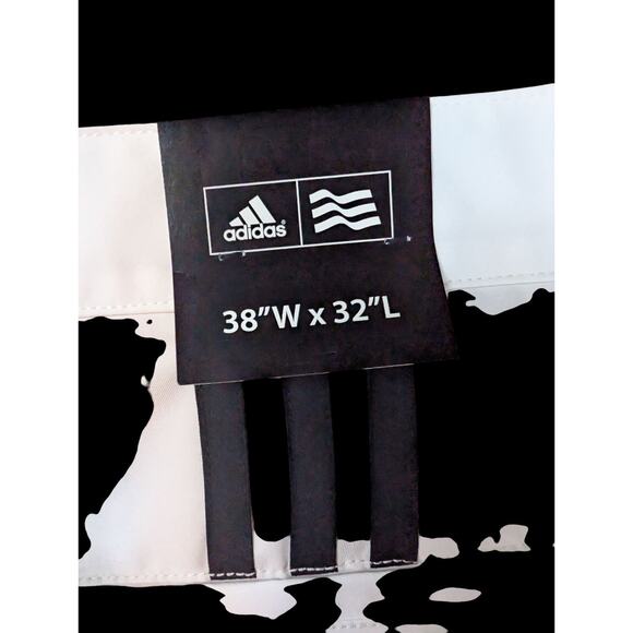 Adidas NWT Golf Pants Mens 38x32 White Climalite 3 Stripe Tech Performance Pants - Picture 12 of 13